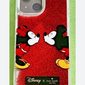 Kate Spade Red Glitter iPhone pro max15 Case with Protective Design
